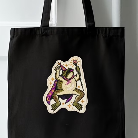 Embroidered Toad Wizard Patch - Picture 3 of 5